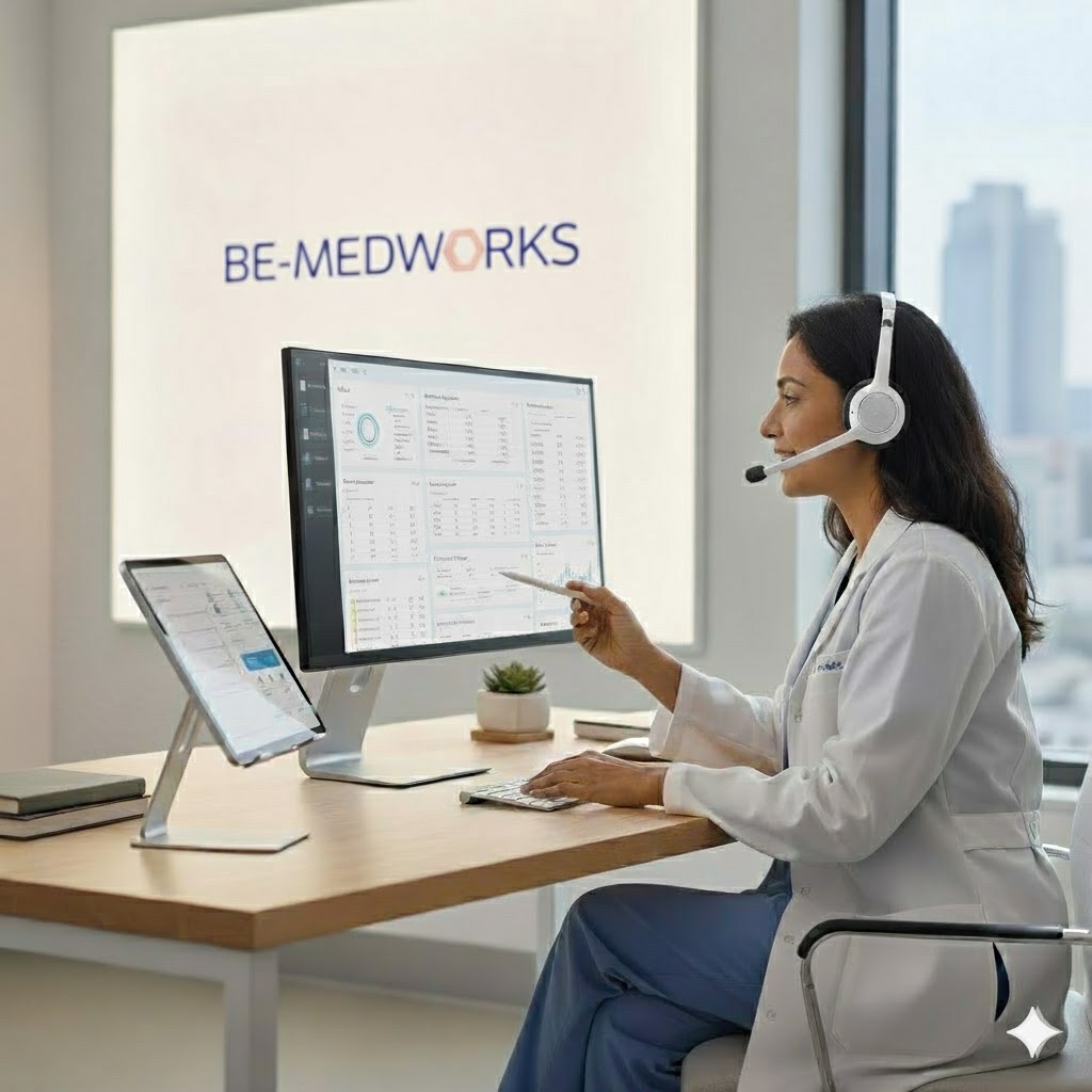 A friendly consultant having a video call, symbolizing a new beginning